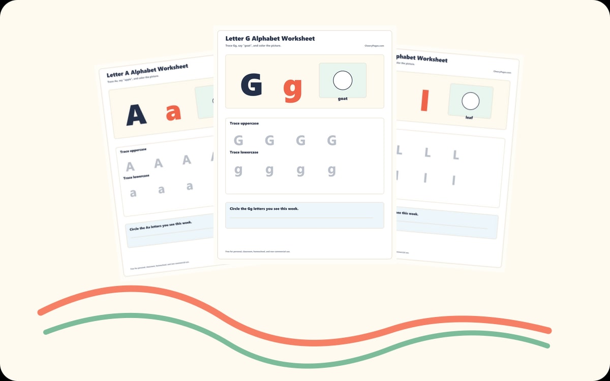 Alphabet Worksheets preview