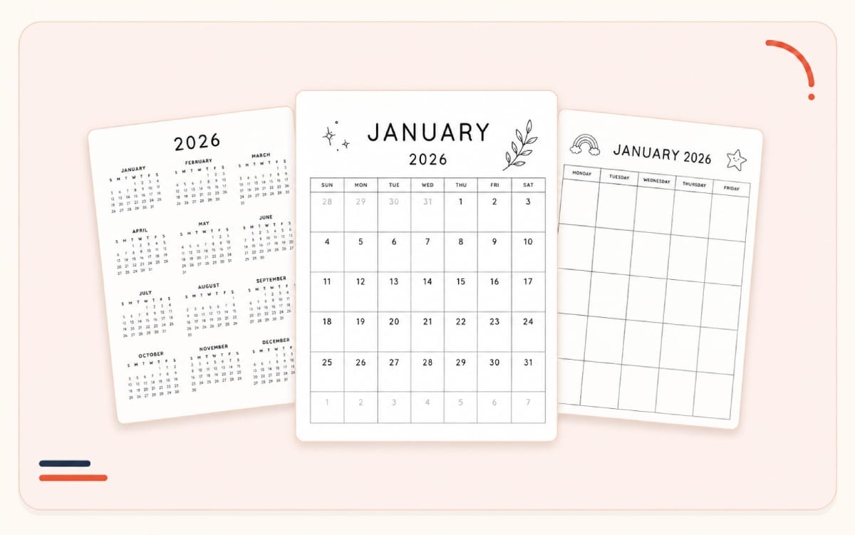 Calendars preview