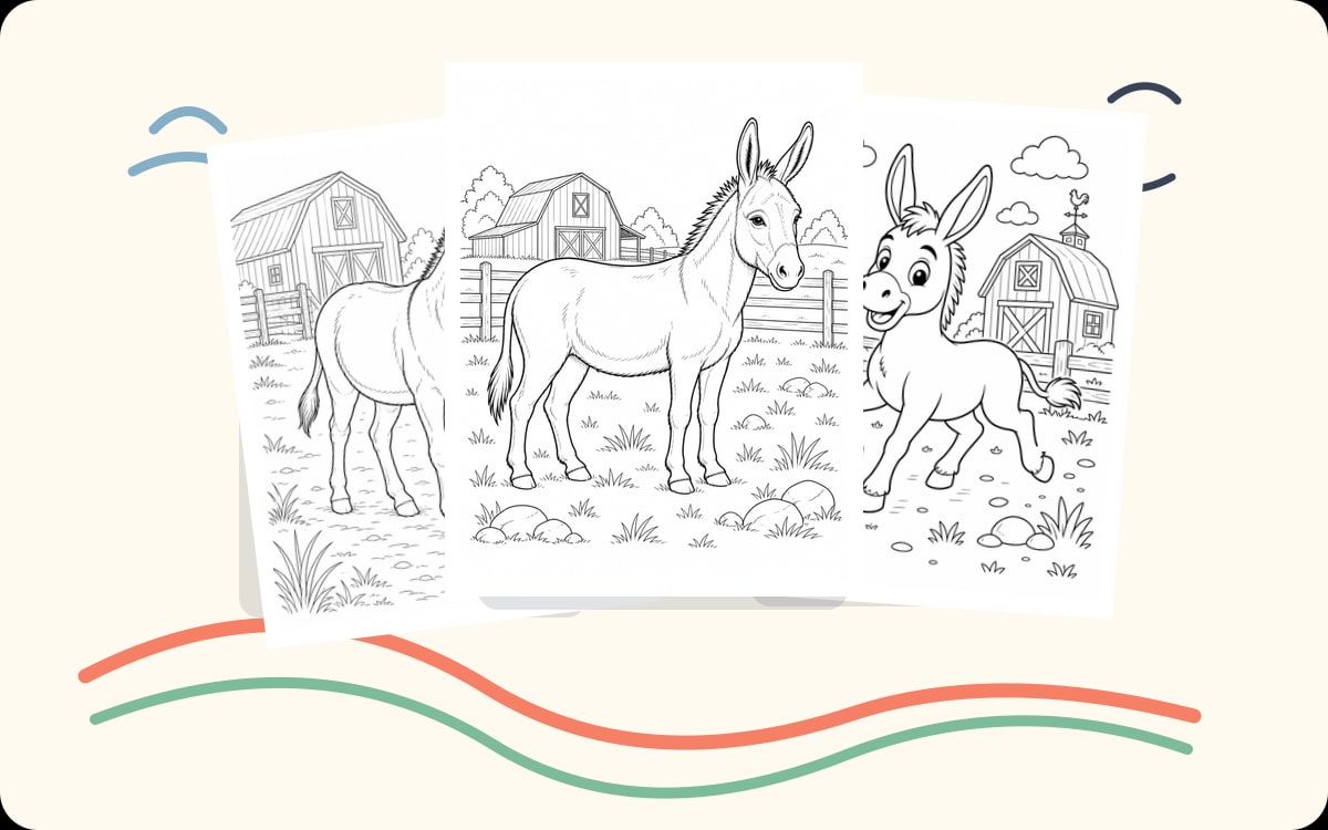 Donkey Coloring Pages preview