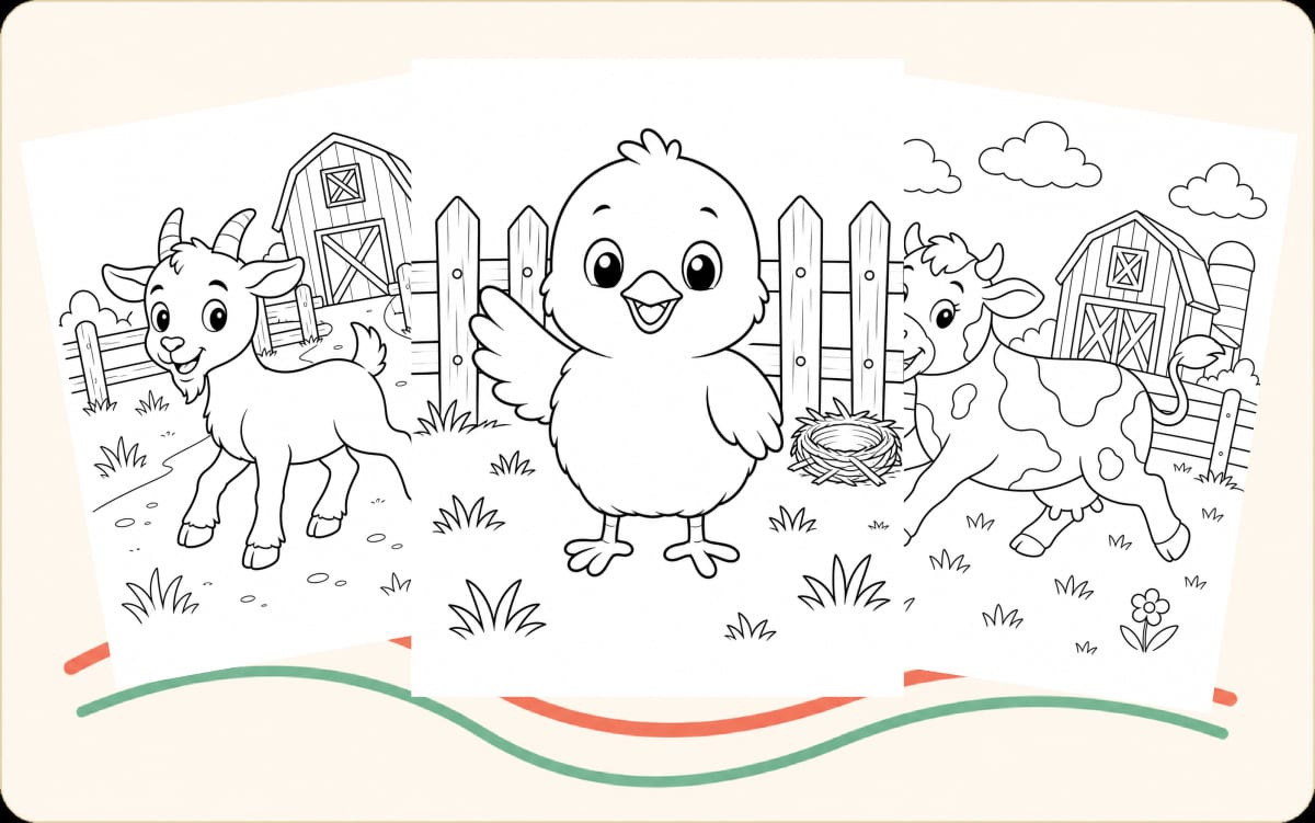 Farm Animals Coloring Pages preview