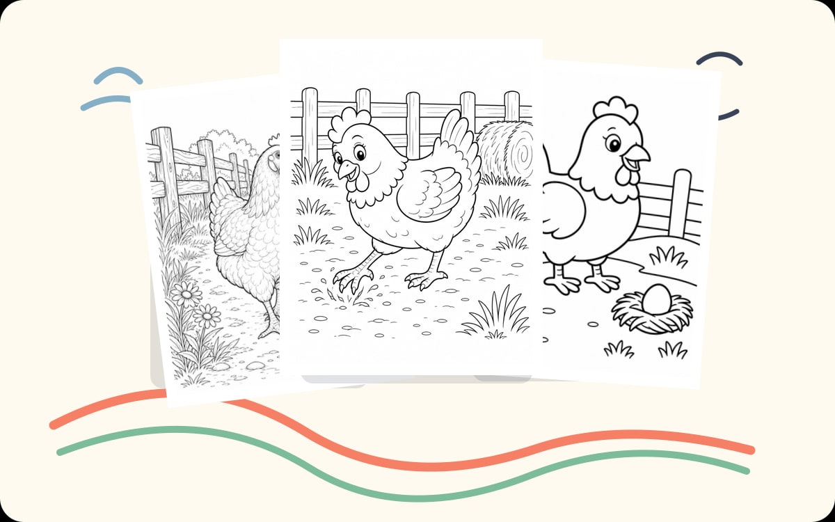 Hen Coloring Pages preview