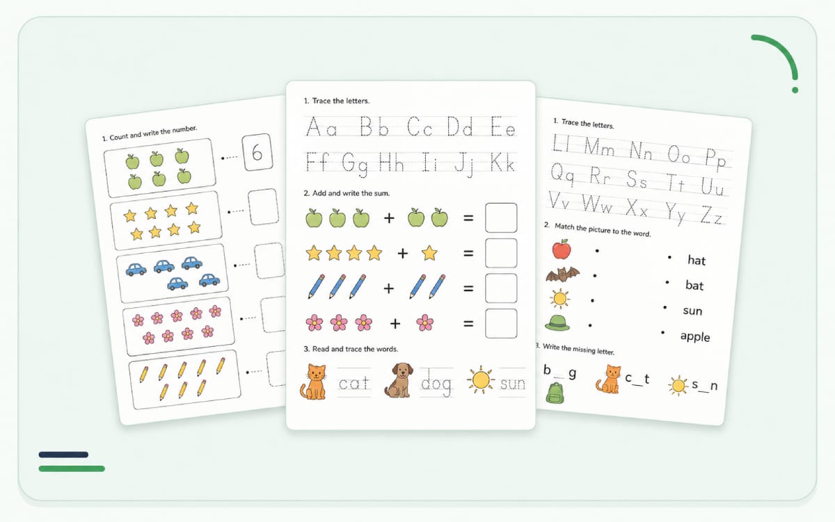Kindergarten Worksheets preview