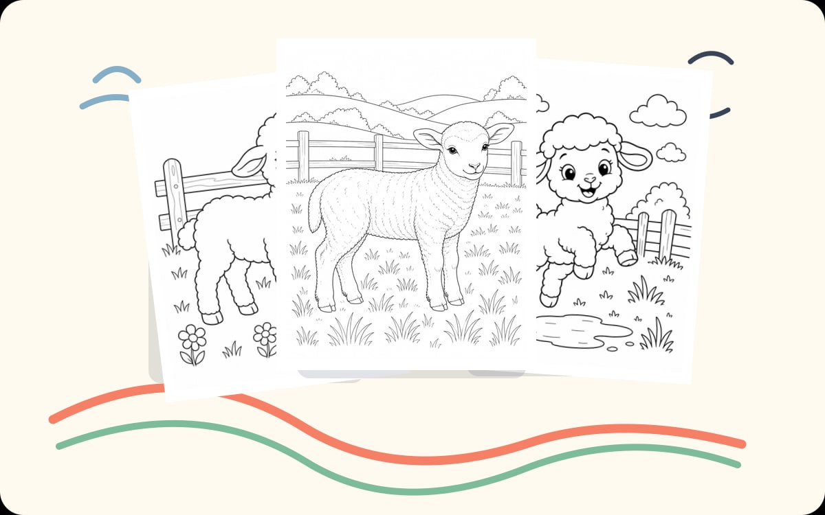 Lamb Coloring Pages preview