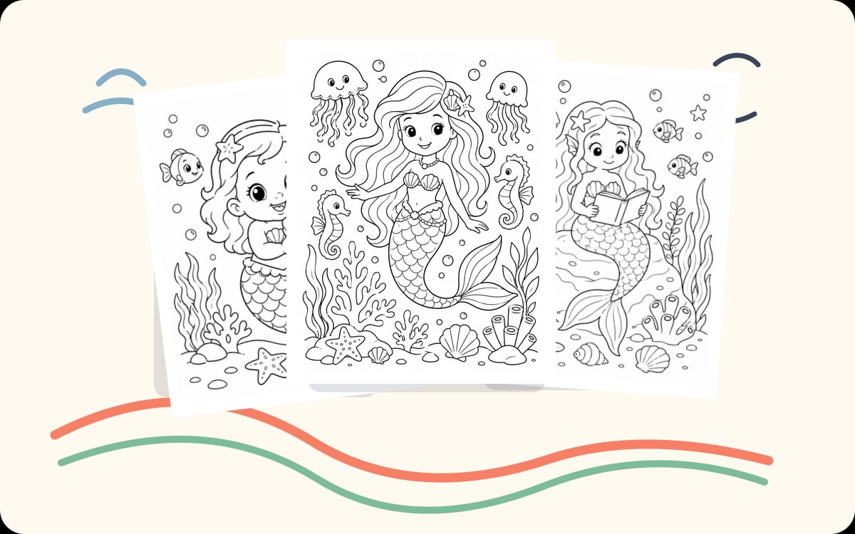 Mermaid Coloring Pages preview