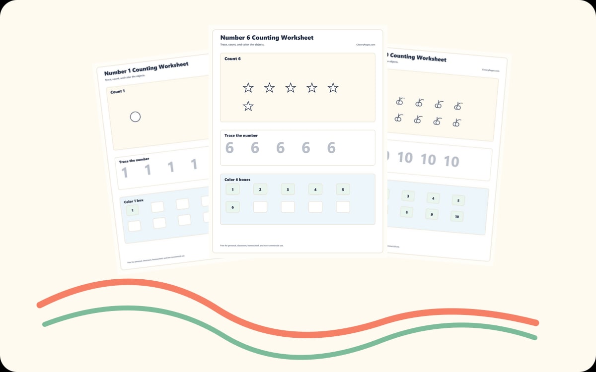 Preschool Counting Worksheets preview