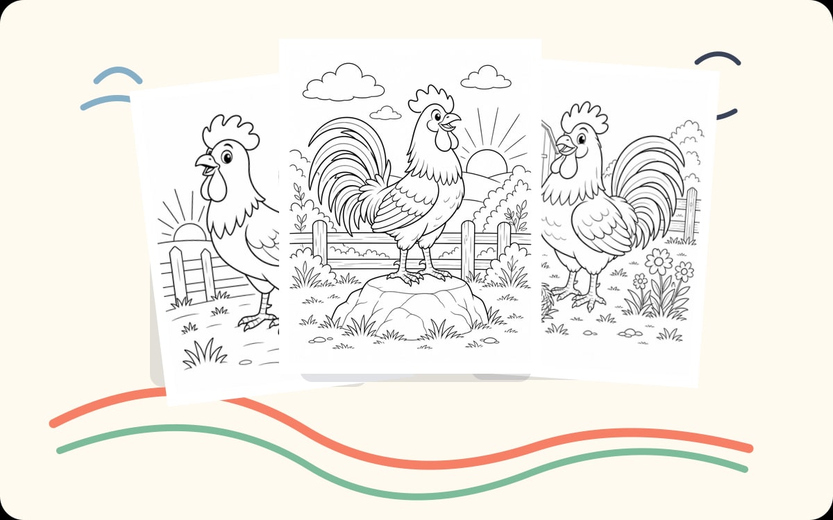 Rooster Coloring Pages preview