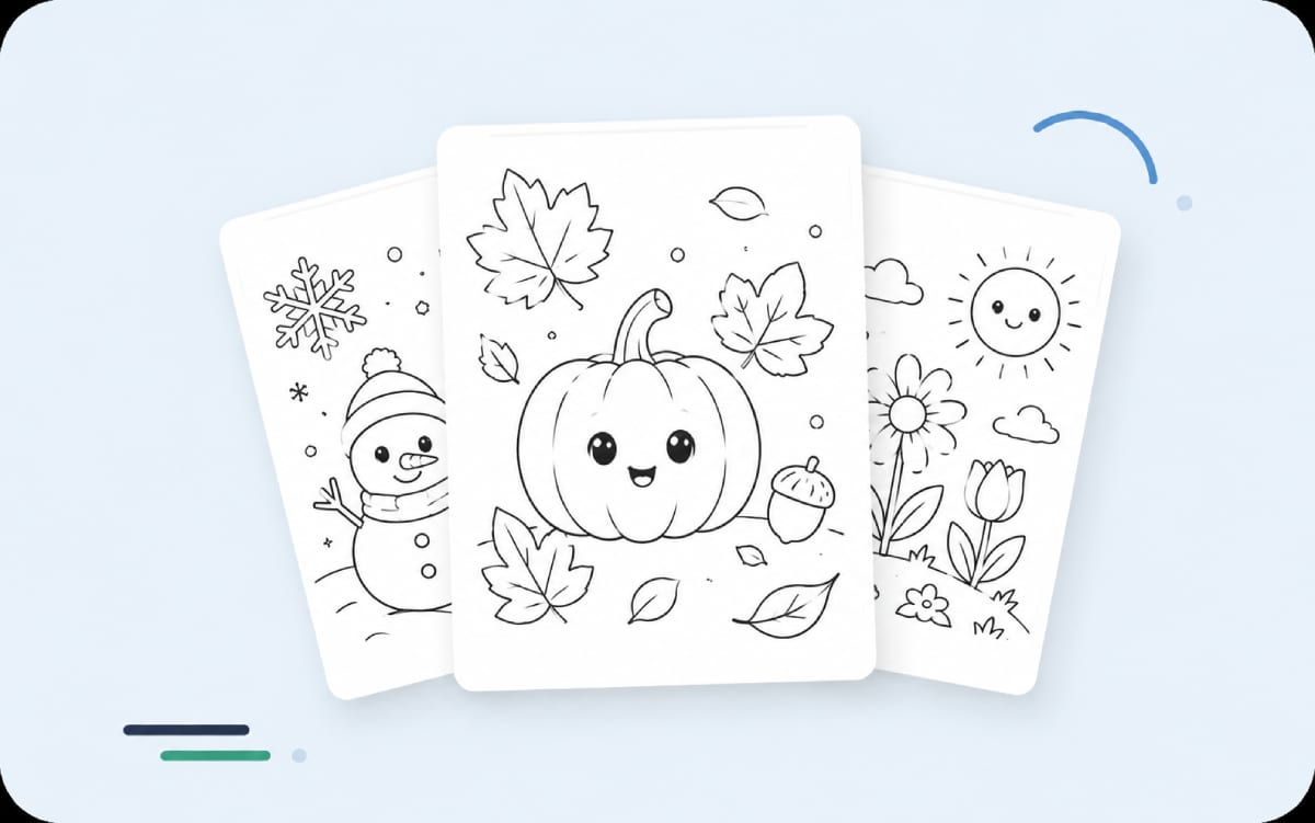 Seasonal Coloring Pages preview