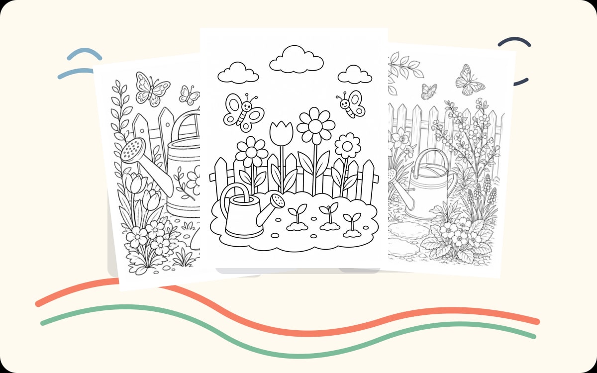 Spring Garden Coloring Pages preview