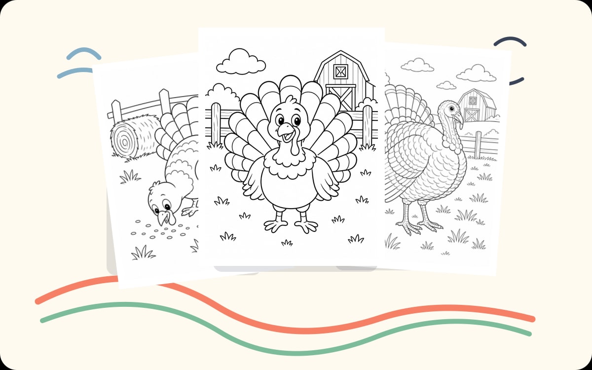 Turkey Coloring Pages preview