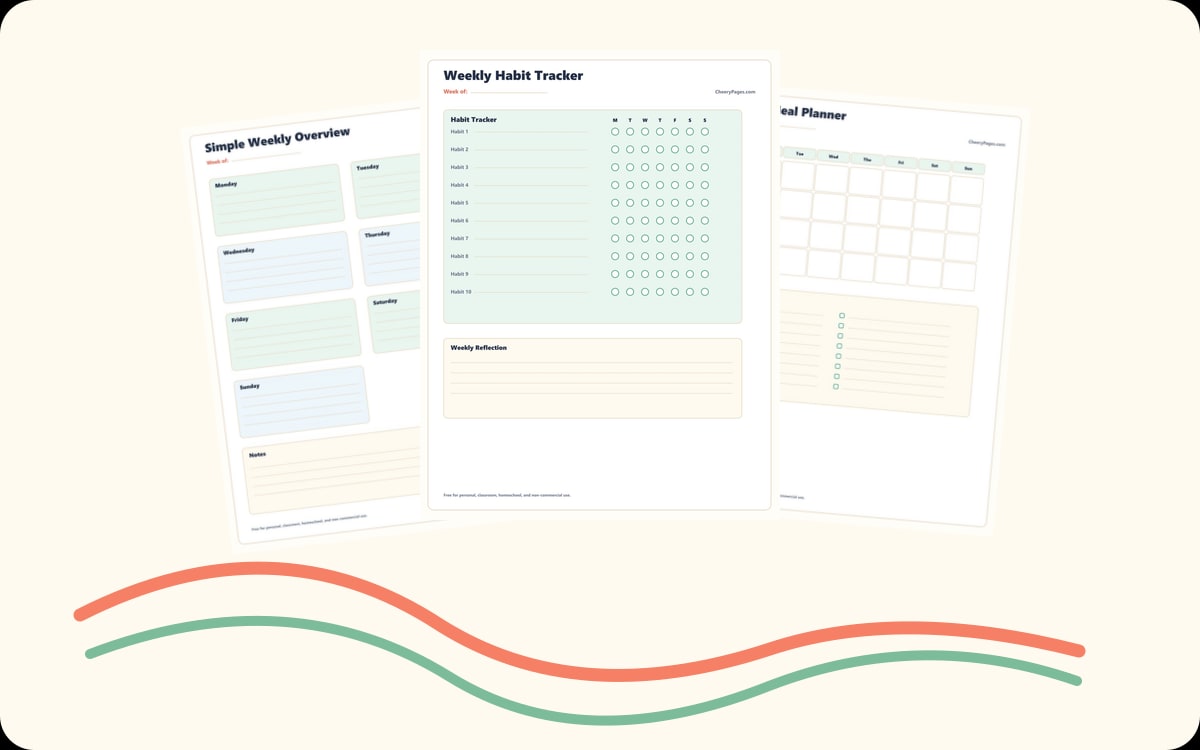 Weekly Planner Printables preview