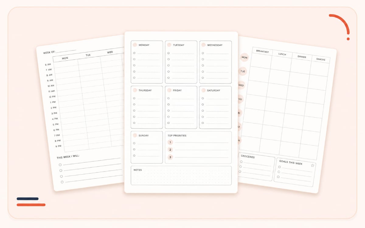 Weekly Planners preview