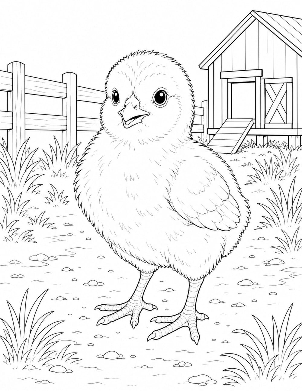 Baby Chick Coloring Page 10 printable preview