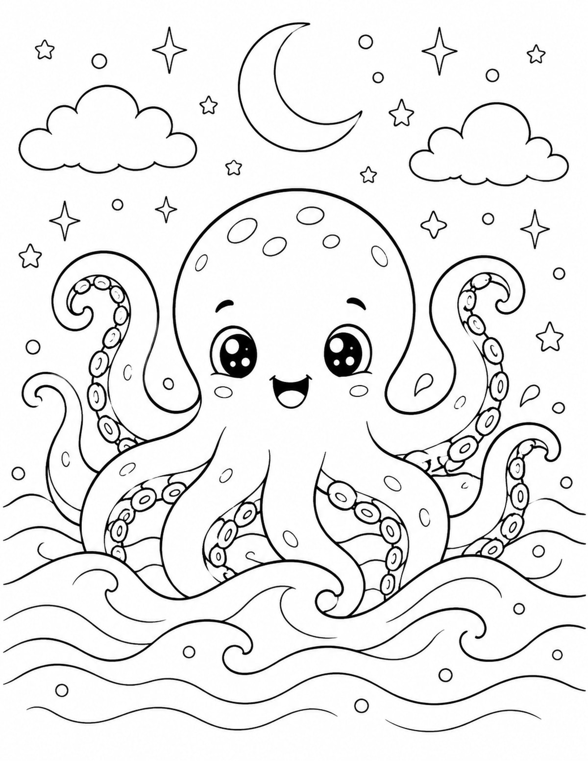 Baby Kraken printable preview