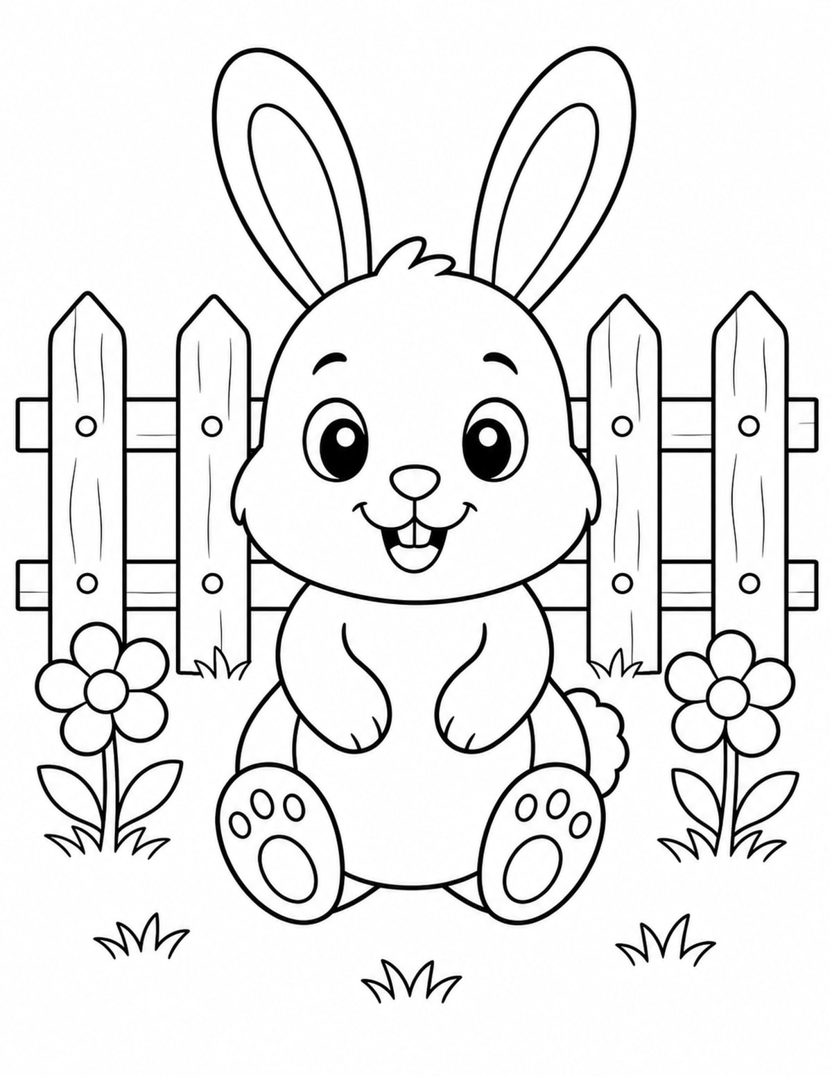 Bunny Coloring Page 10 printable preview