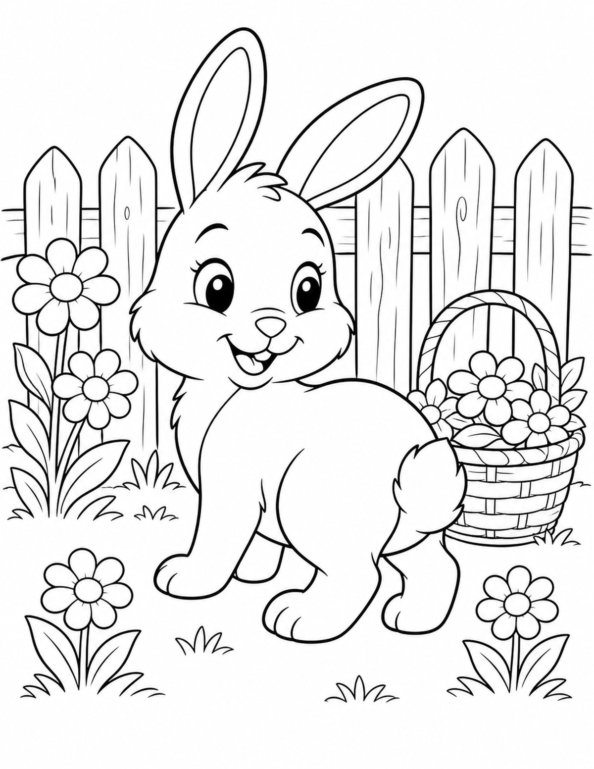 Bunny Coloring Page 2 printable preview