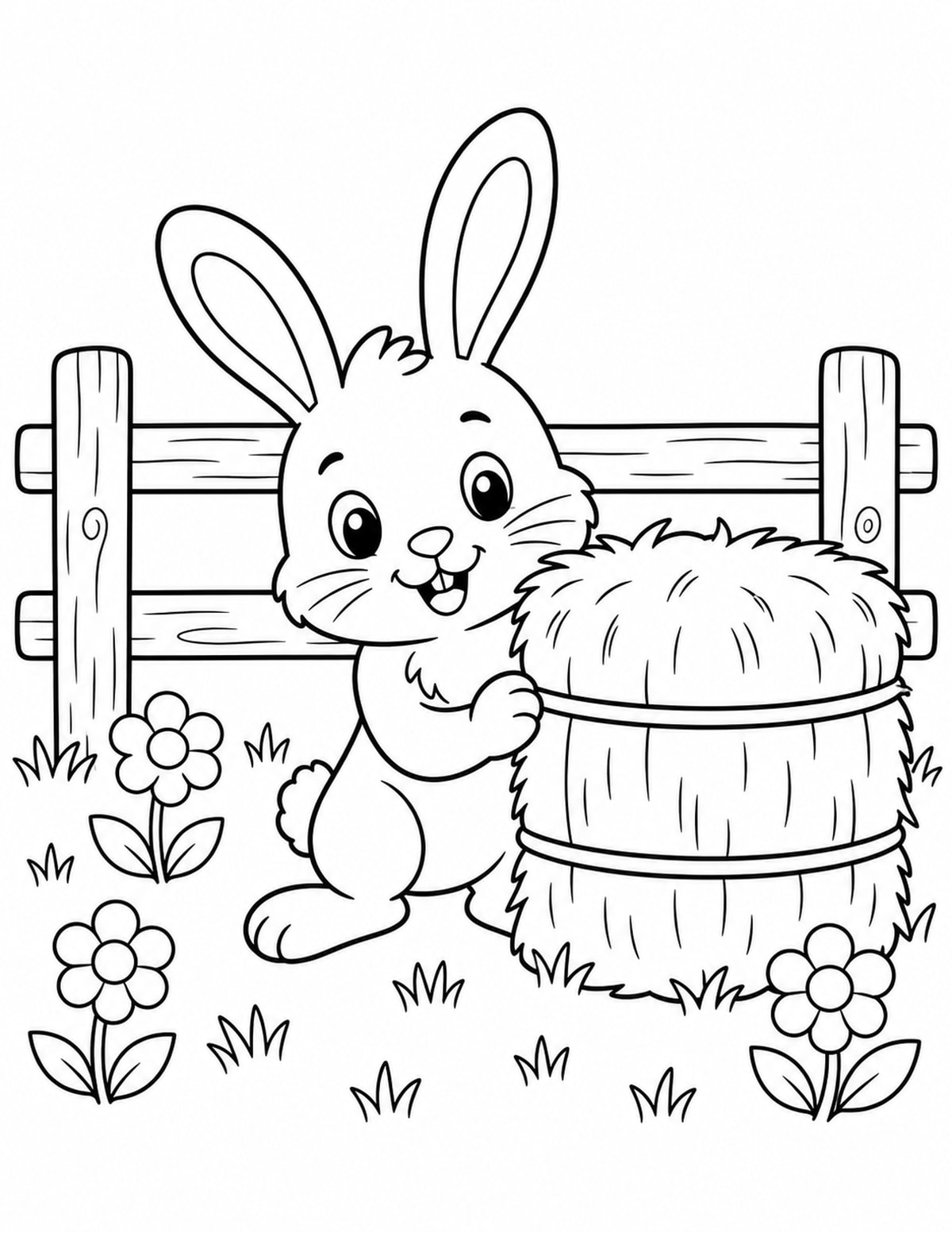 Bunny Coloring Page 8 printable preview