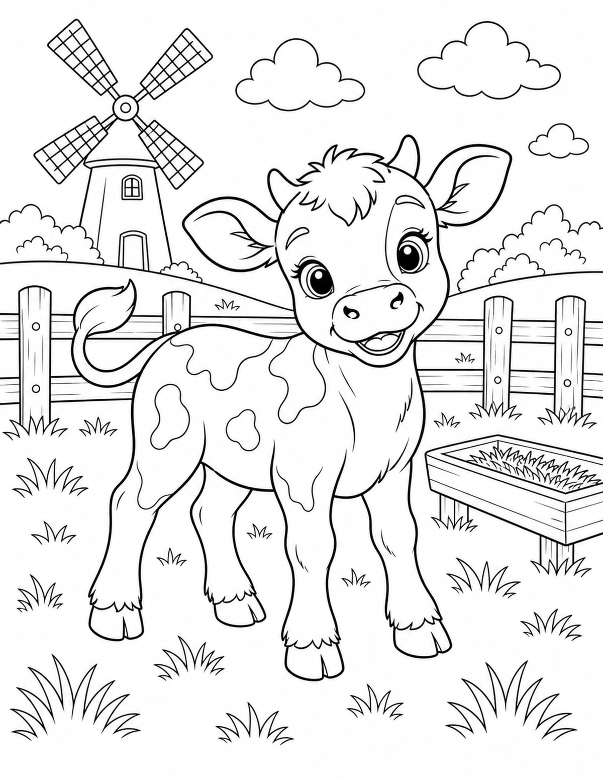 Calf Coloring Page 4 printable preview