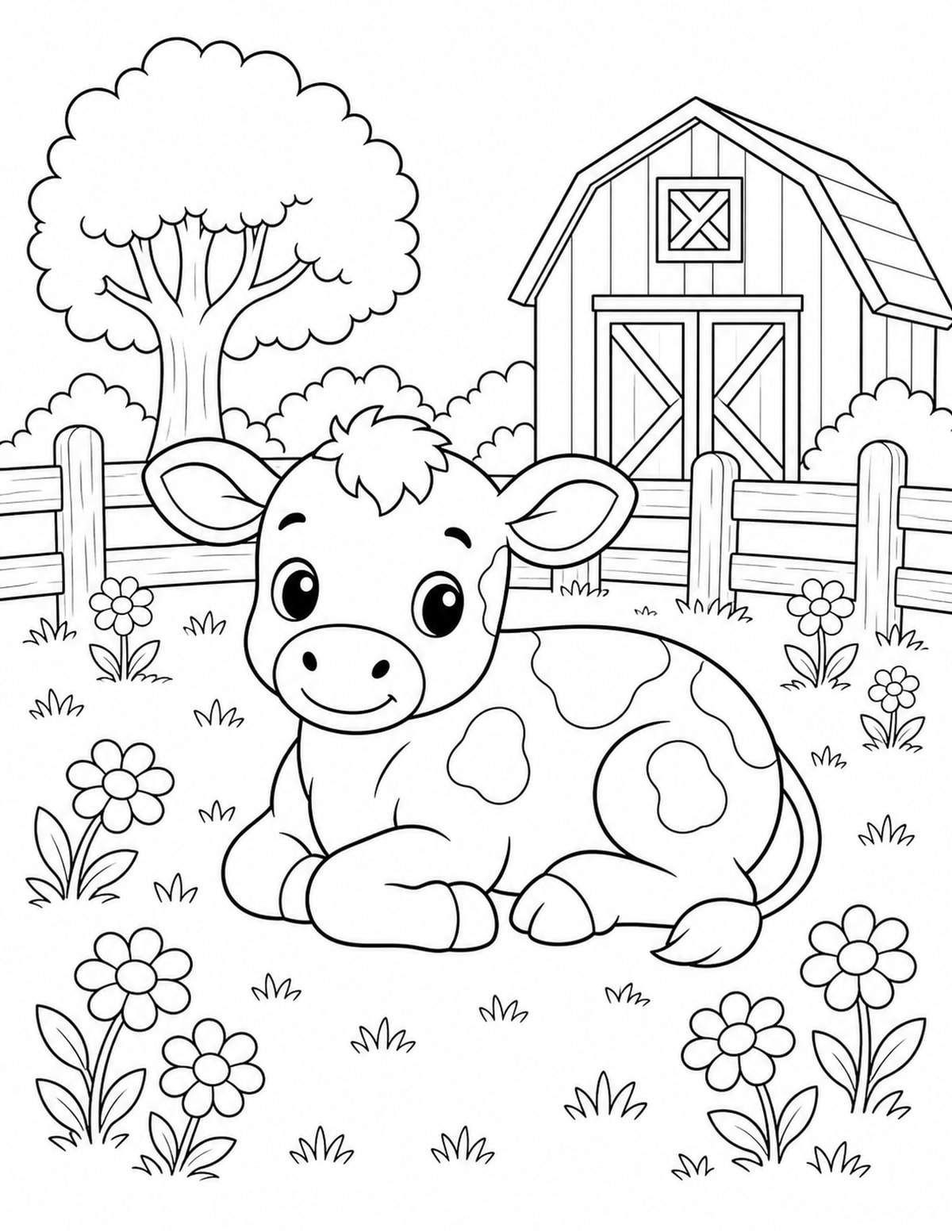 Calf Coloring Page 5 printable preview