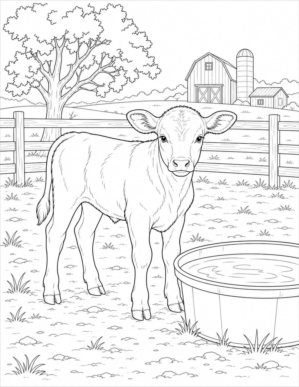 Calf Coloring Page 7 printable preview