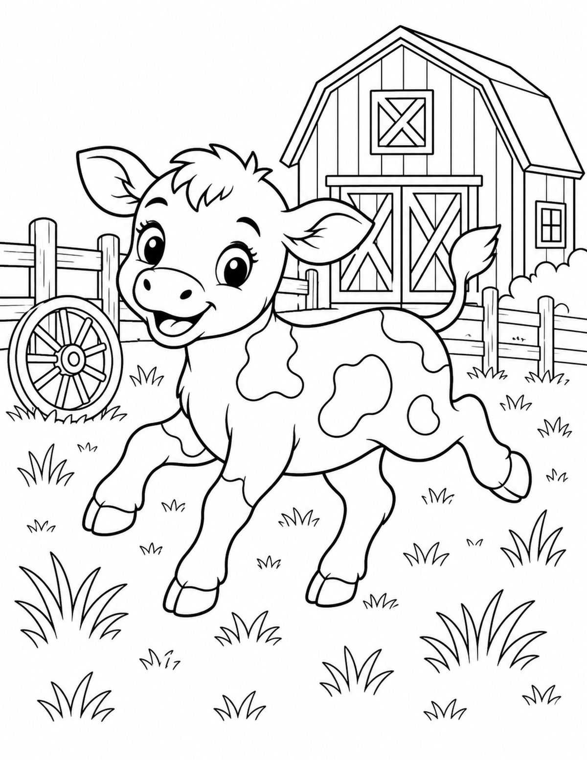Calf Coloring Page 8 printable preview