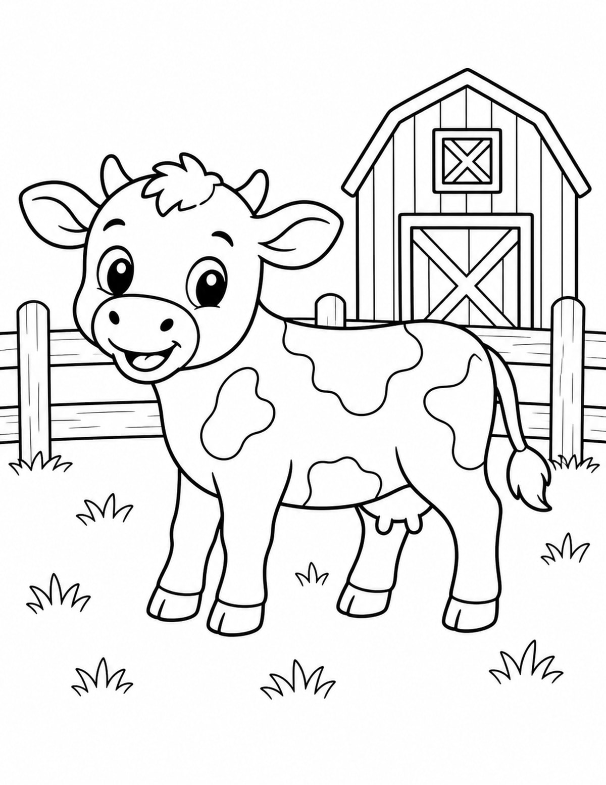 Calf Coloring Page 9 printable preview