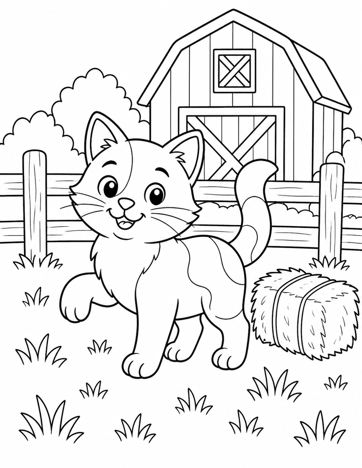 Cat Coloring Page 1 printable preview