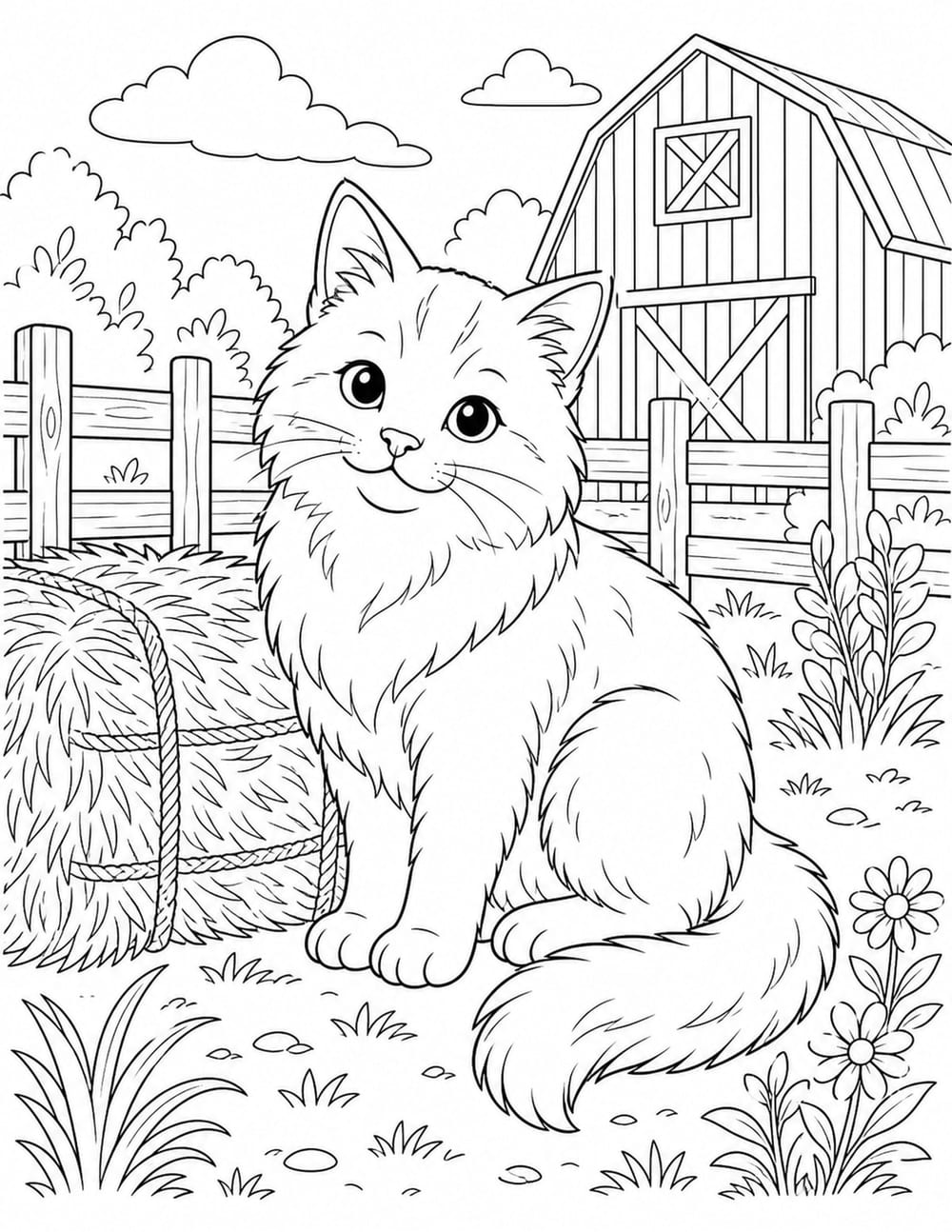 Cat Coloring Page 3 printable preview