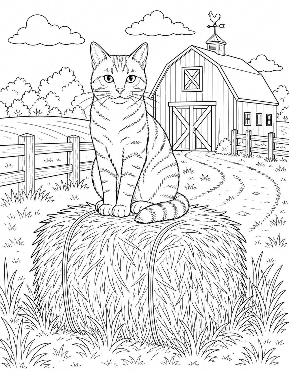 Cat Coloring Page 5 printable preview