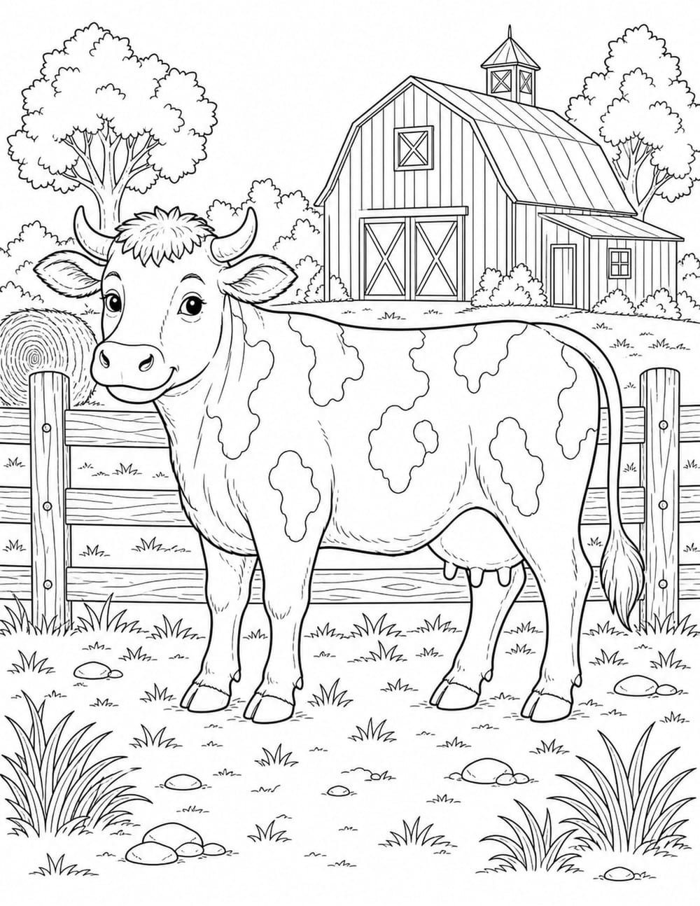 Cow Coloring Page 3 printable preview