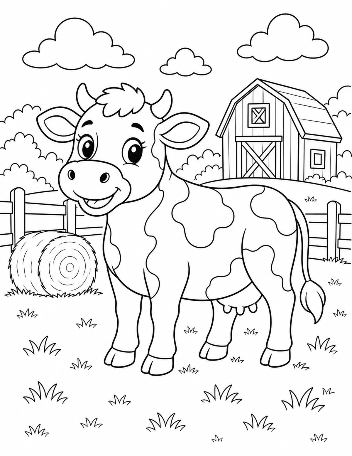Cow Coloring Page 5 printable preview