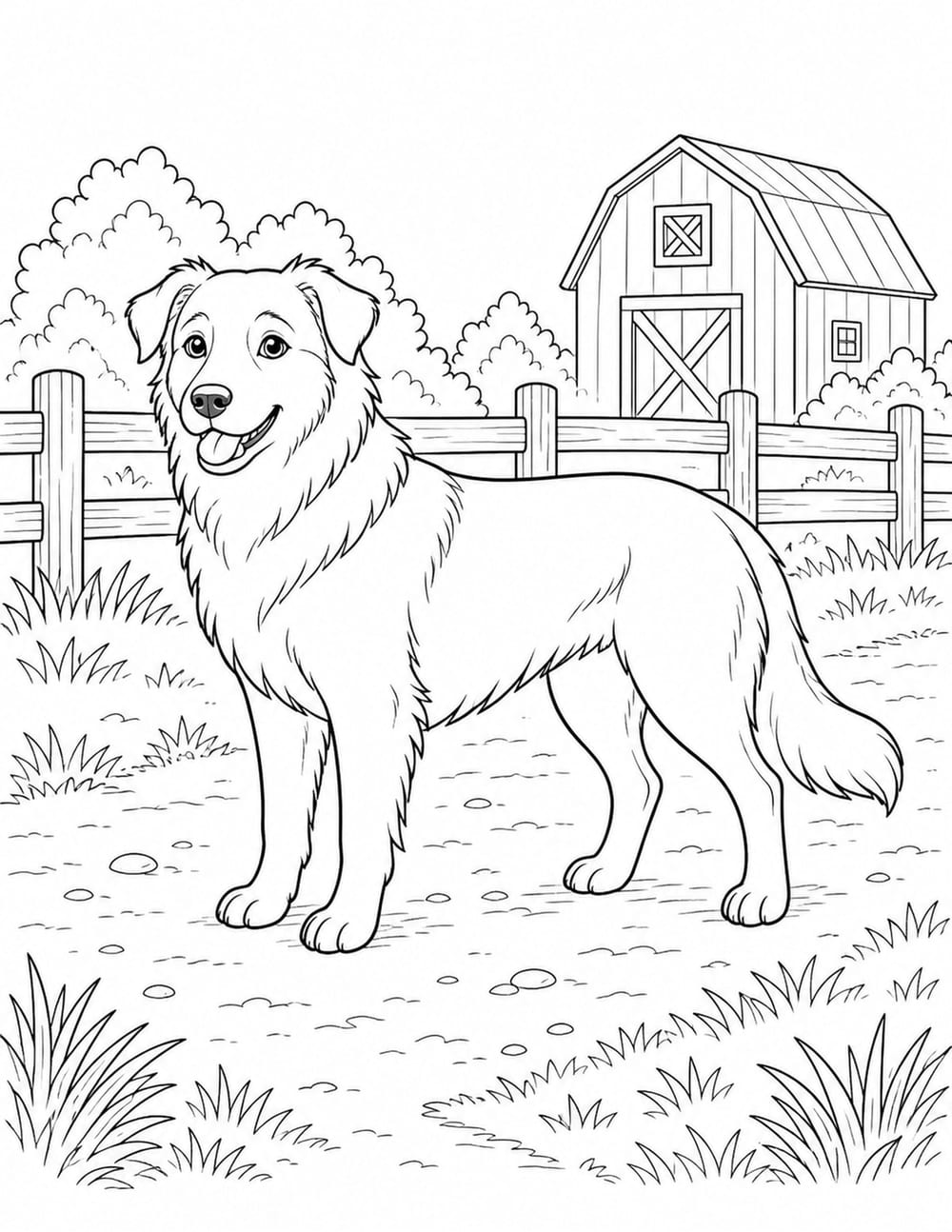 Dog Coloring Page 10 printable preview