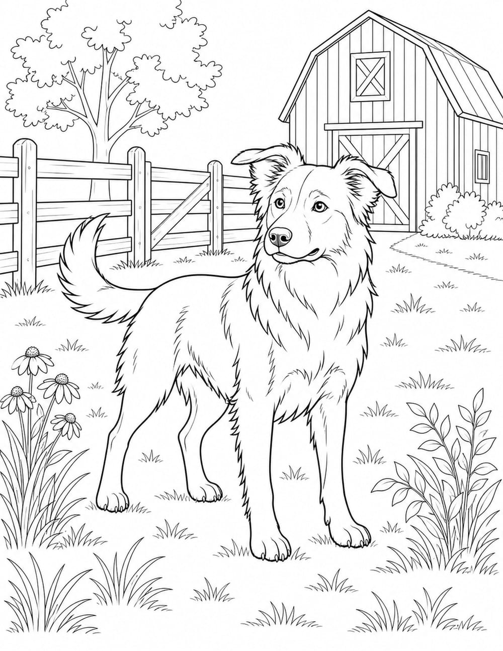 Dog Coloring Page 2 printable preview