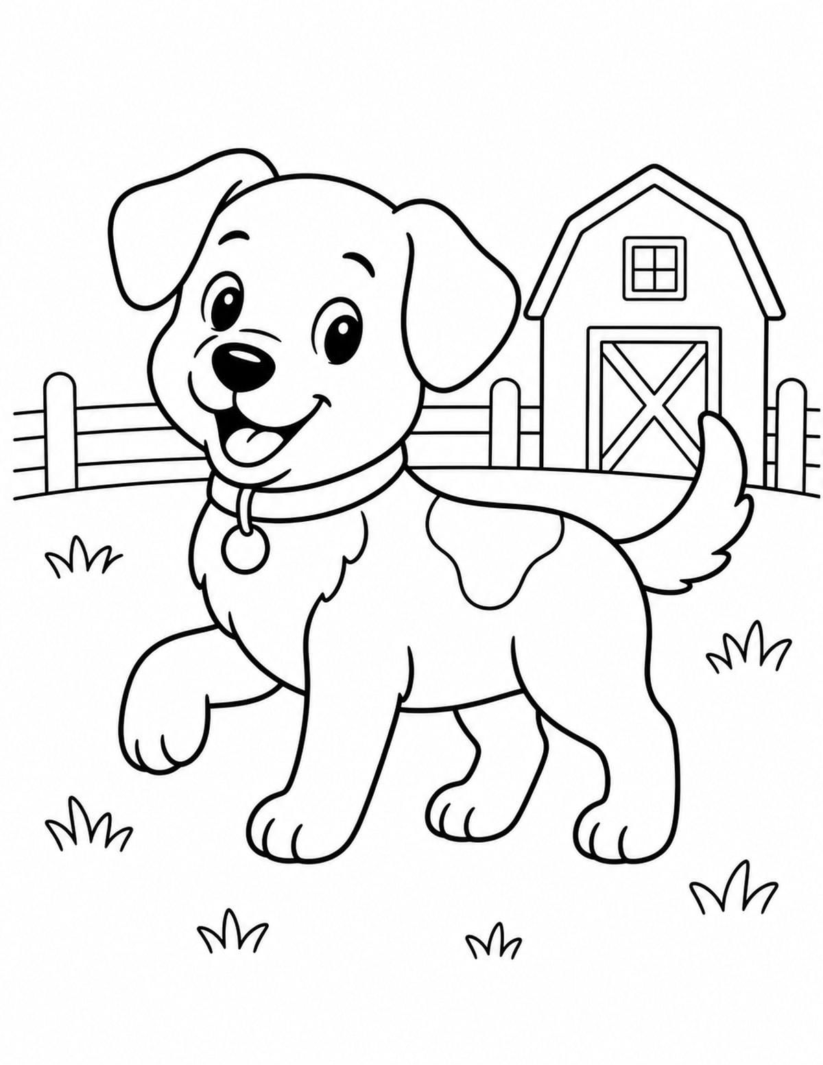 Dog Coloring Page 3 printable preview