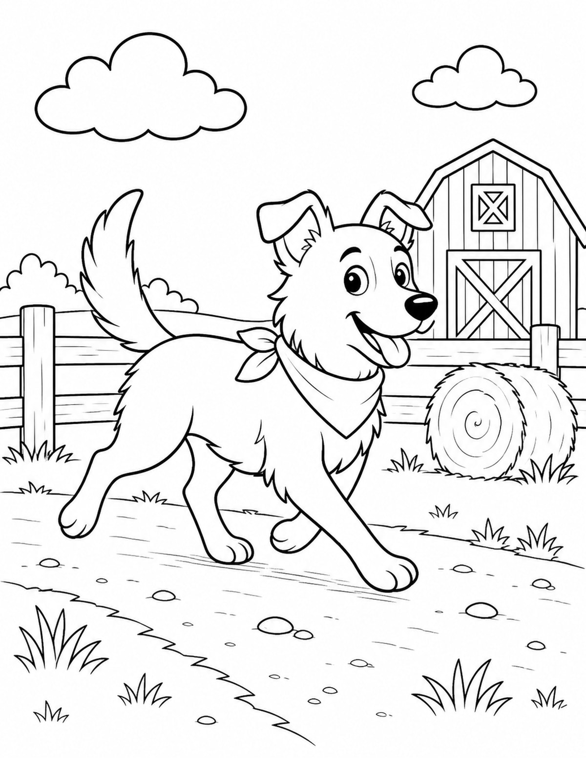 Dog Coloring Page 4 printable preview