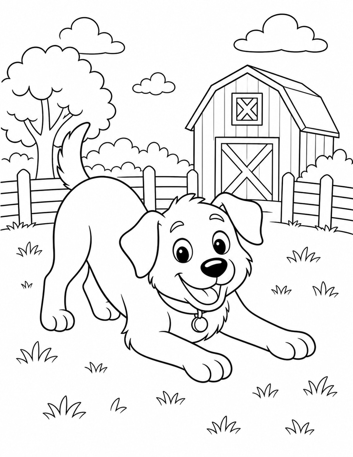Dog Coloring Page 5 printable preview
