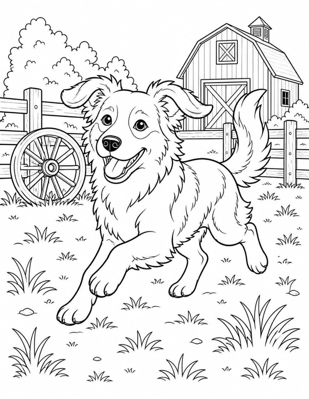 Dog Coloring Page 8 printable preview
