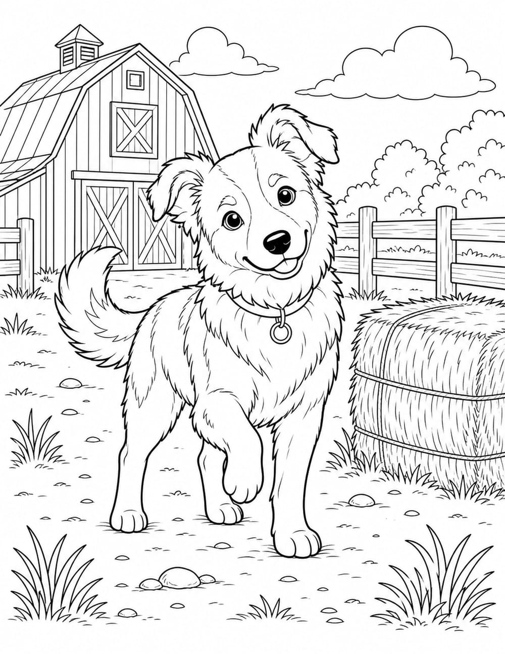 Dog Coloring Page 9 printable preview