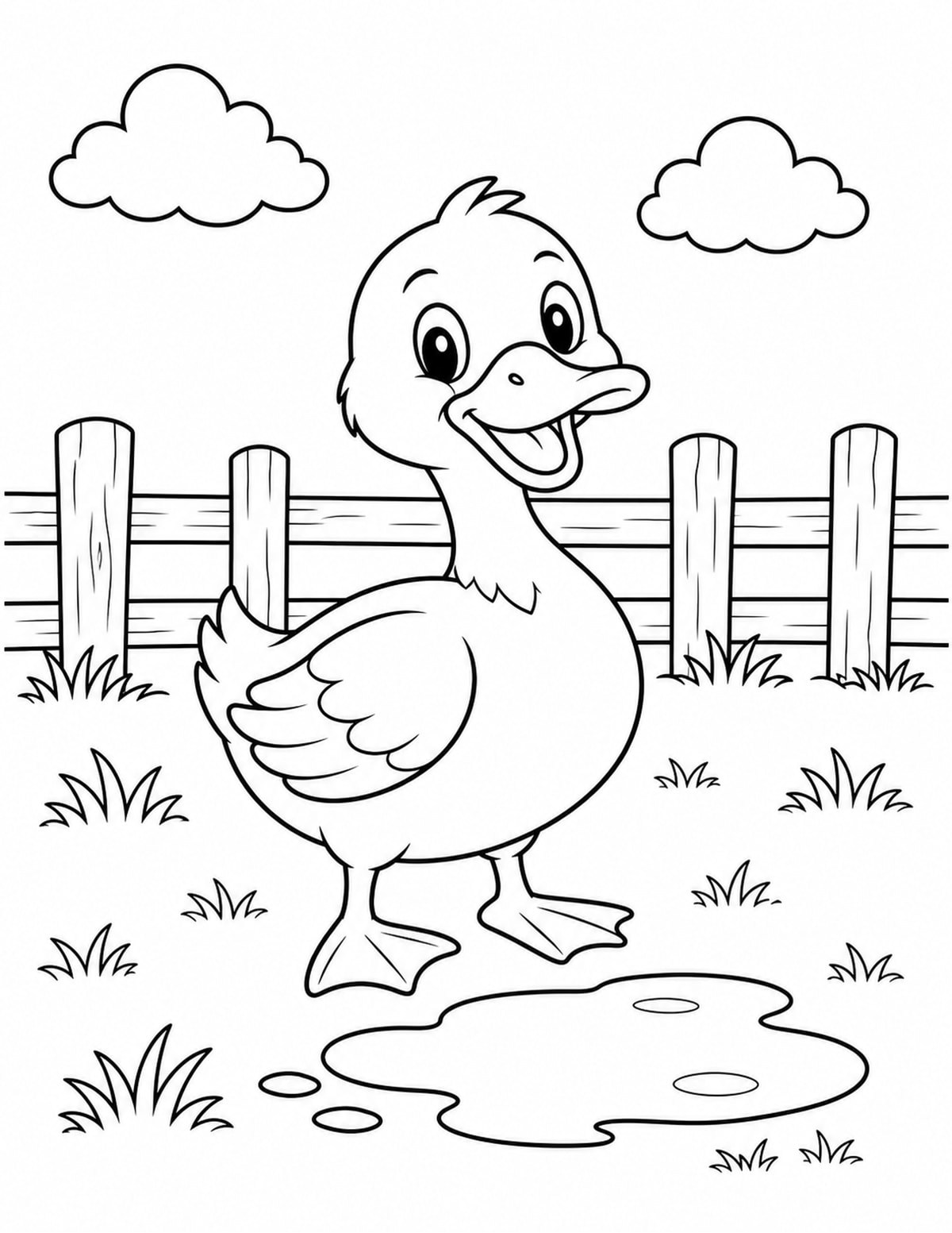 Duck Coloring Page 2 printable preview