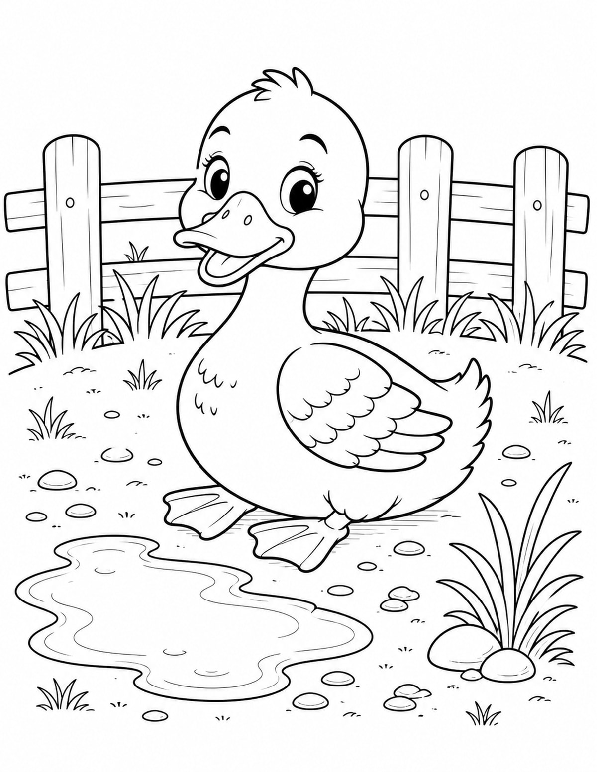Duck Coloring Page 4 printable preview
