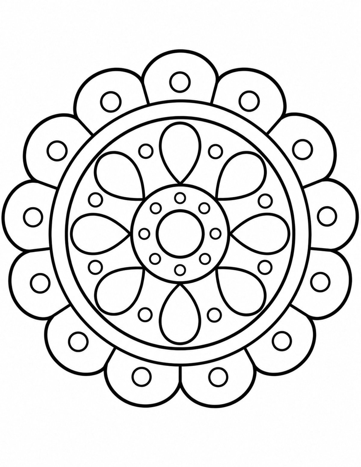 Star Mandala Coloring Page printable preview