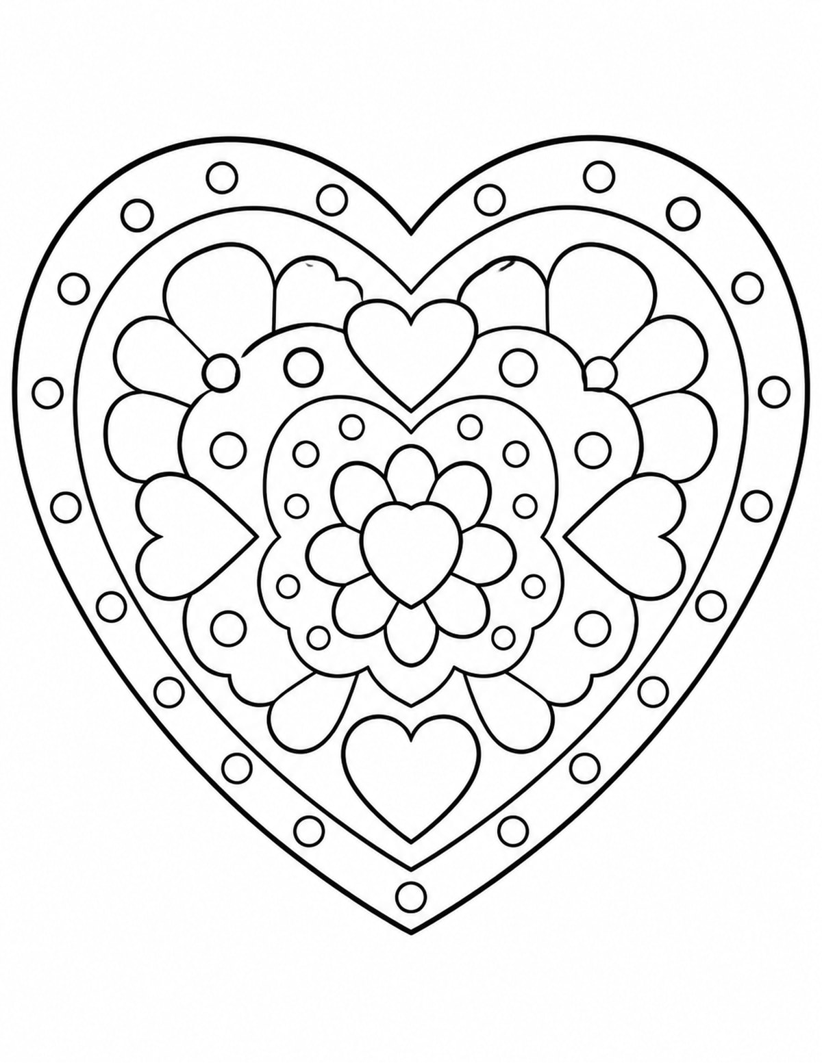 Rainbow Mandala Coloring Page printable preview