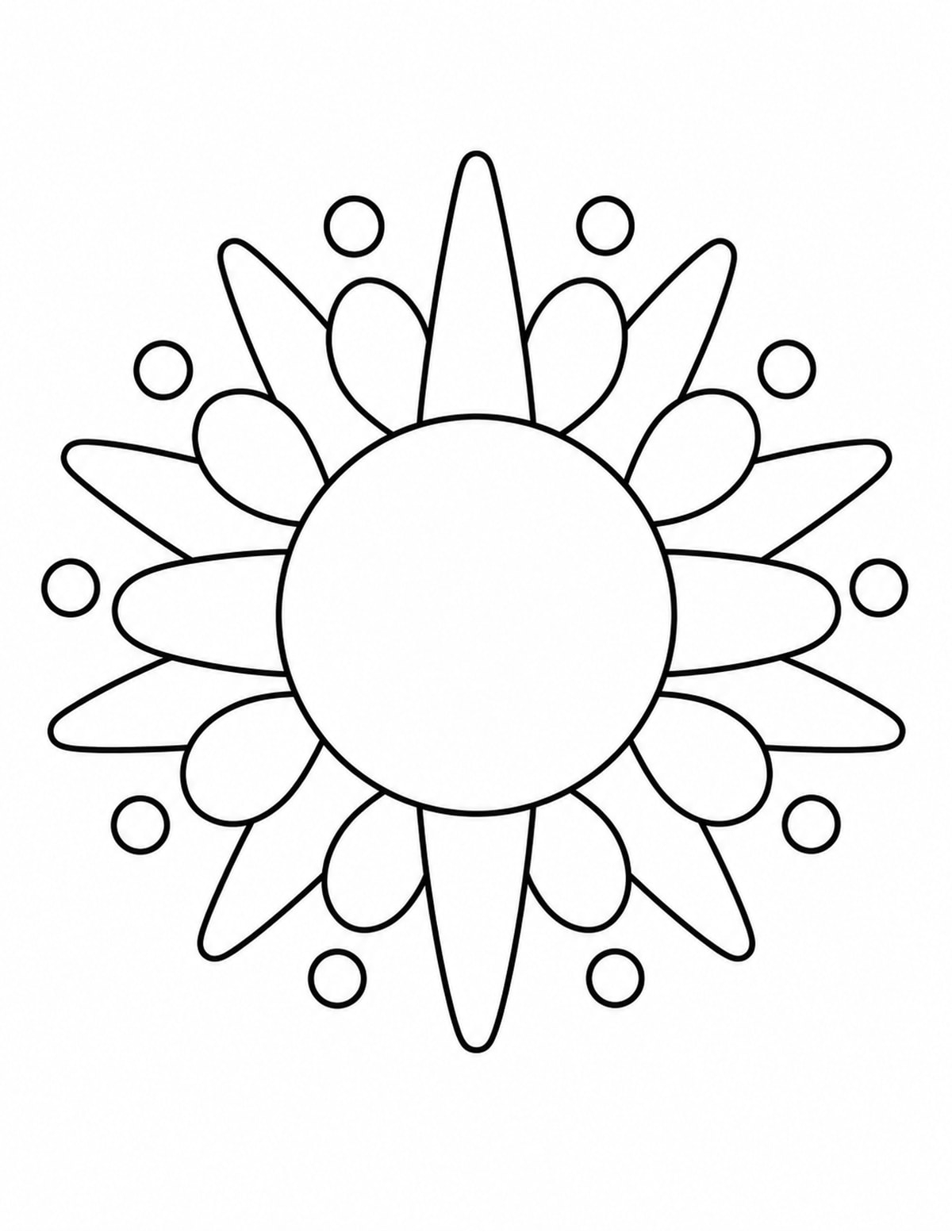 Dot Ring Mandala Coloring Page printable preview