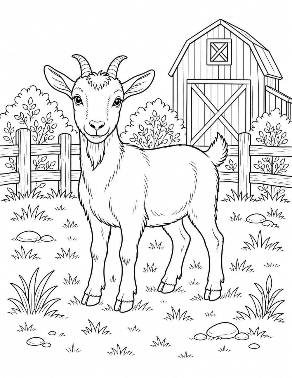 Goat Coloring Page 10 printable preview