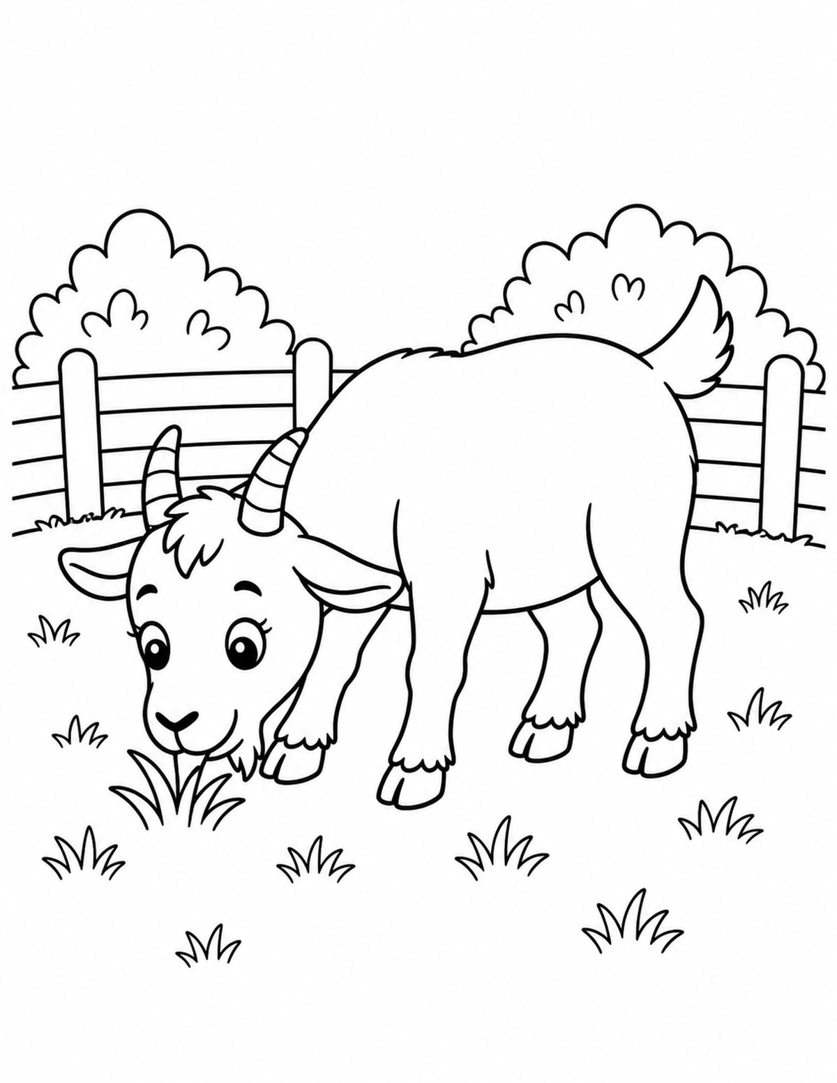 Goat Coloring Page 7 printable preview