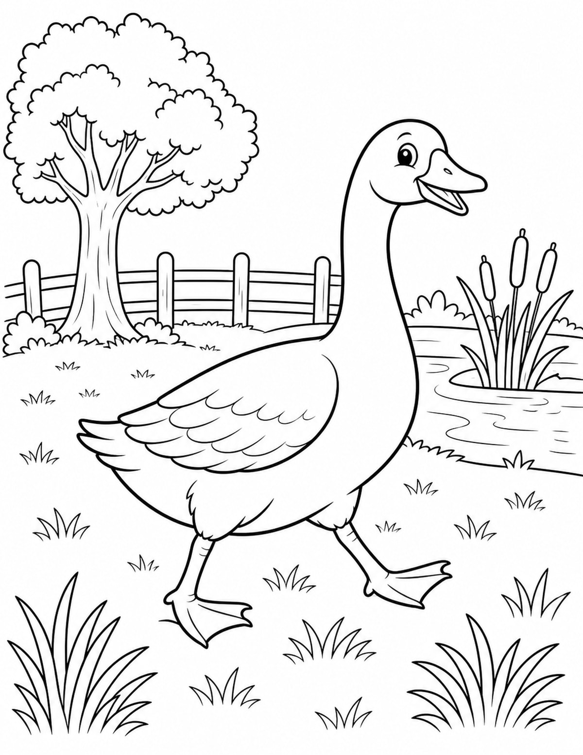 Goose Coloring Page 1 printable preview