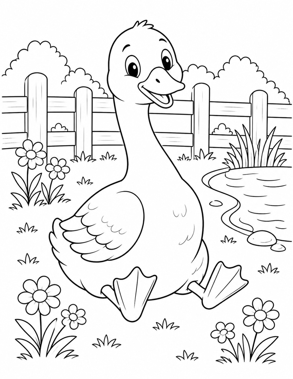 Goose Coloring Page 10 printable preview