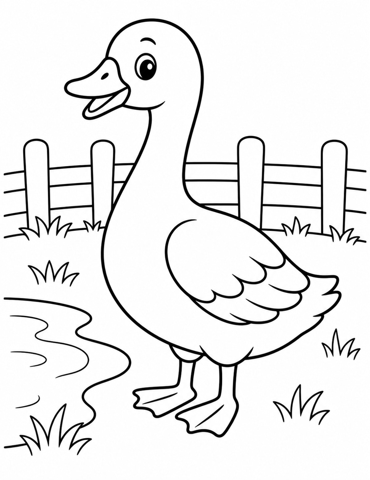 Goose Coloring Page 2 printable preview