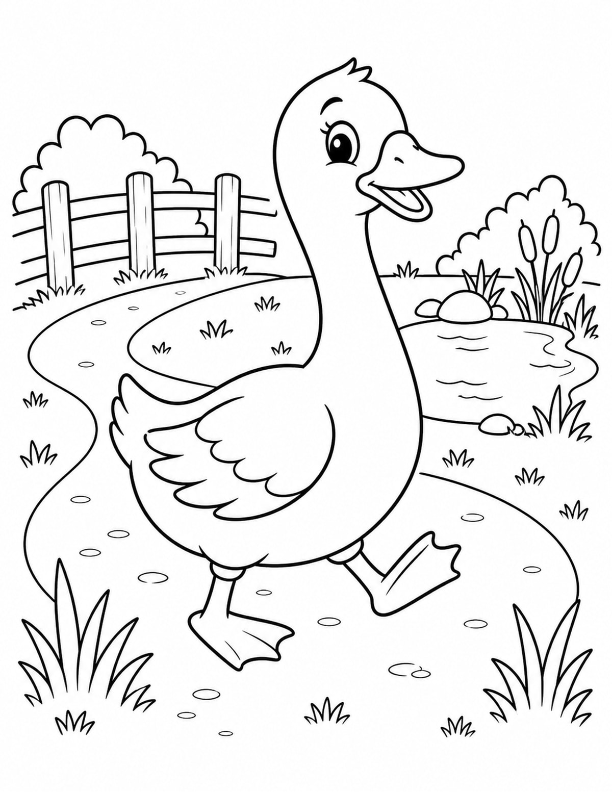 Goose Coloring Page 3 printable preview