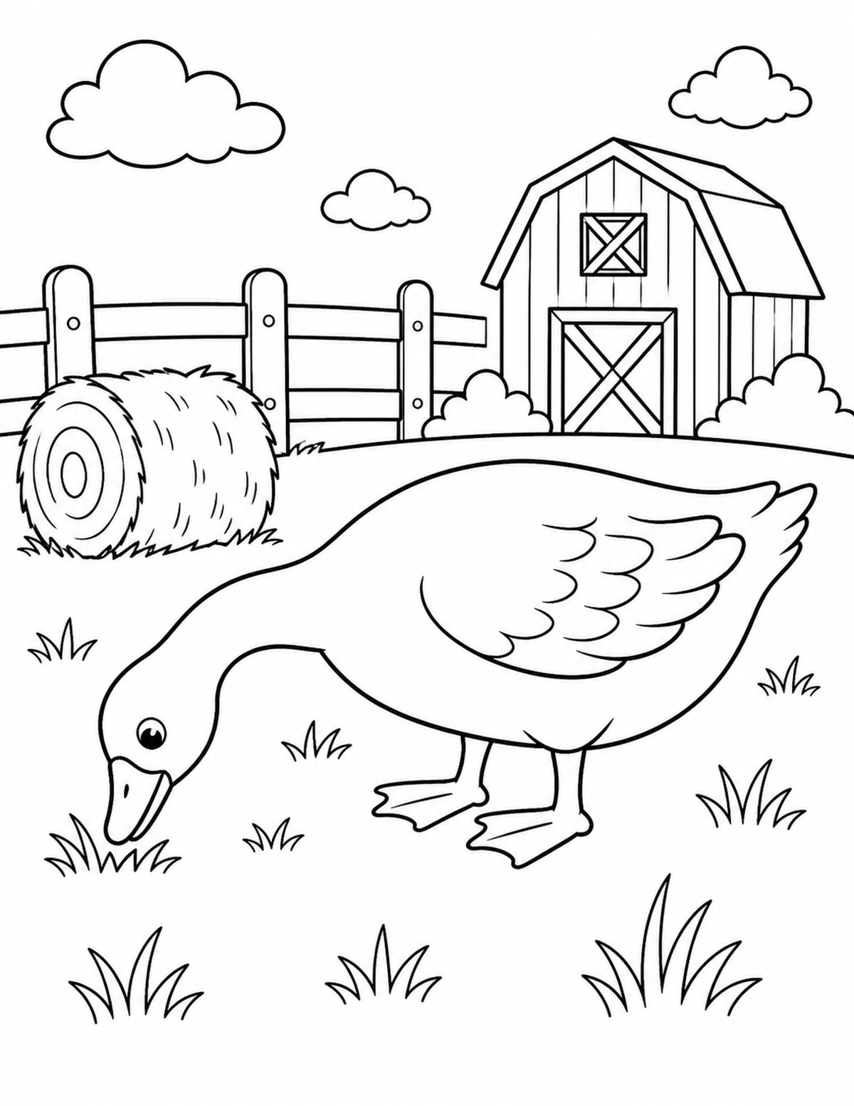 Goose Coloring Page 5 printable preview