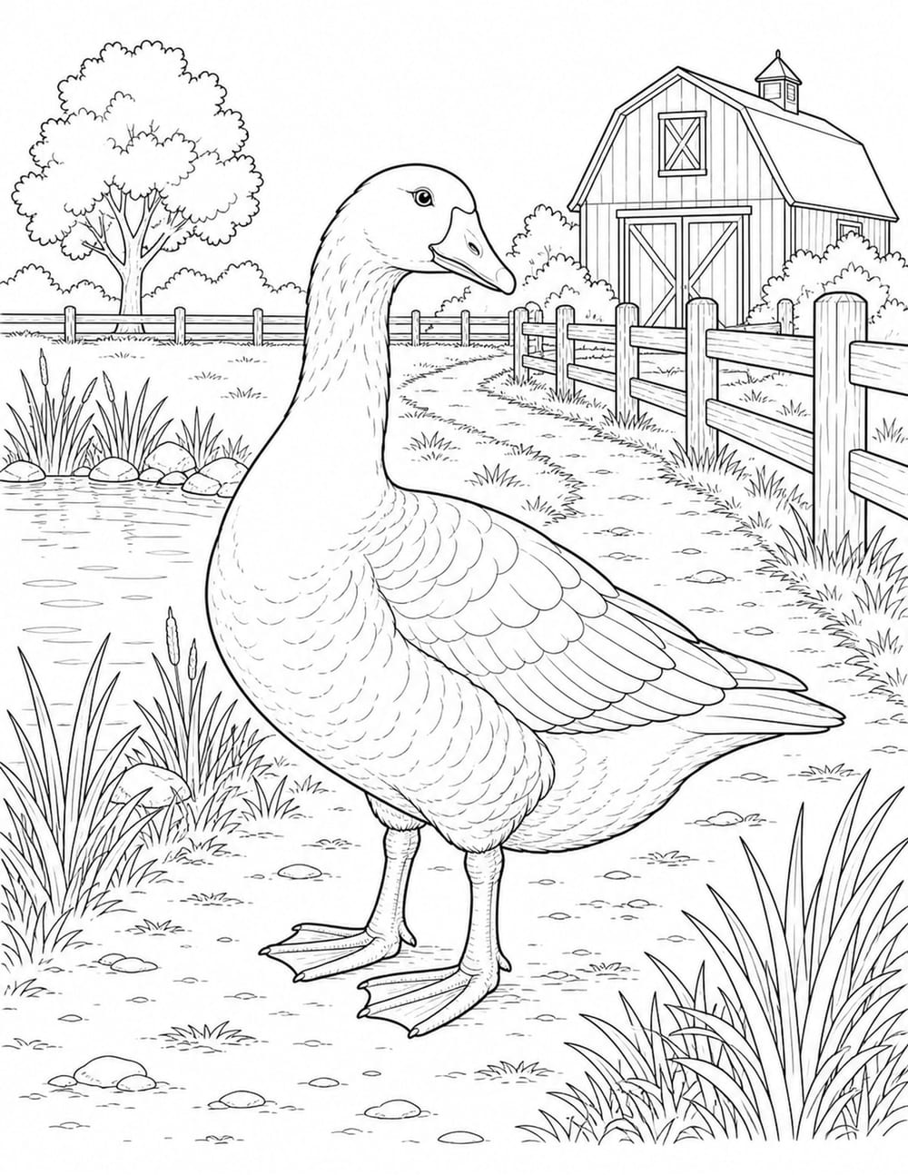 Goose Coloring Page 9 printable preview